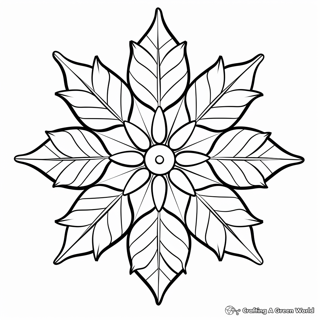 Snowflake Detailed Coloring Pages 4