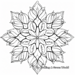 Snowflakes & Winter Scenery Coloring Pages 1