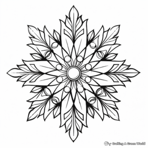 Snowflakes and Christmas Lights Coloring Pages 3