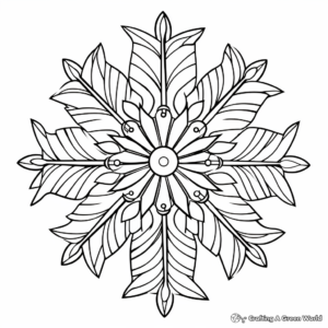 Snowflakes and Christmas Lights Coloring Pages 4