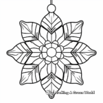 Snowflakes and Christmas Ornaments Coloring Pages 1
