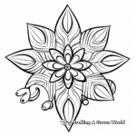 Snowflakes and Christmas Ornaments Coloring Pages 3