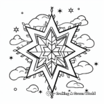 Snowflakes in the Night Sky Coloring Pages 1