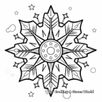 Snowflakes in the Night Sky Coloring Pages 3