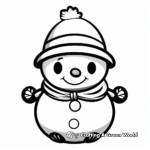 Snowman Ornament Coloring Pages for Winter Fun 1