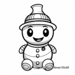 Snowman Ornament Coloring Pages for Winter Fun 3