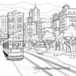 Snowy City Scenes Coloring Pages 4