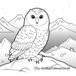 Snowy Owl at Night Coloring Pages 2