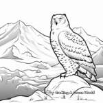 Snowy Owl in Landscape Coloring Pages 2