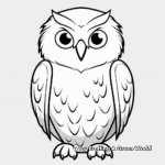 Snowy Owl in the Arctic Coloring Pages 2