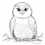Snowy Owl in the Arctic Coloring Pages 3