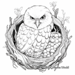 Snowy Owl Nesting Coloring Pages 1