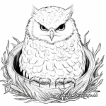 Snowy Owl Nesting Coloring Pages 3