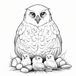 Snowy Owl Nesting Coloring Pages 4