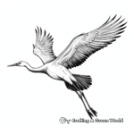Soaring Crane Coloring Pages 3