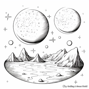 Solar Eclipses and Lunar Eclipses Coloring Pages 1