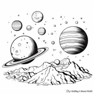 Solar System Black Hole Coloring Pages 4