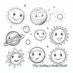 Solar System Coloring Pages: The Sun and the 9 Planets 2