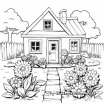 Solitude in the Cottage Garden Coloring Pages 4