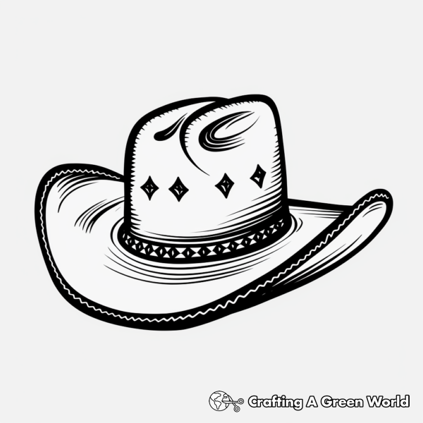 Cowboy Hat Coloring Pages - Free &amp; Printable!