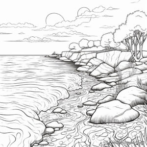 Soothing Seascape Coloring Pages 1