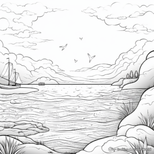 Soothing Seascape Coloring Pages 3