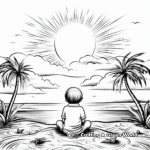 Soothing 'Thinking of You' Sunset Coloring Pages 3