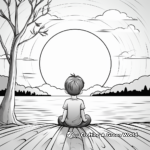 Soothing 'Thinking of You' Sunset Coloring Pages 4