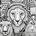 Sophisticated Animal Patterns Coloring Pages 2