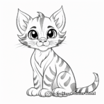 Sophisticated Bengal Cat Coloring Pages 1
