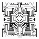 Sophisticated Fractal Geometric Coloring Pages 4