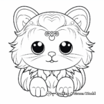 Sophisticated Persian Cat Head Coloring Pages 1