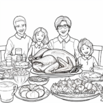 Sophisticated Thanksgiving Feast Coloring Pages 3