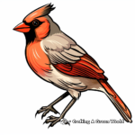 Southern Cardinal Avian Coloring Pages 2