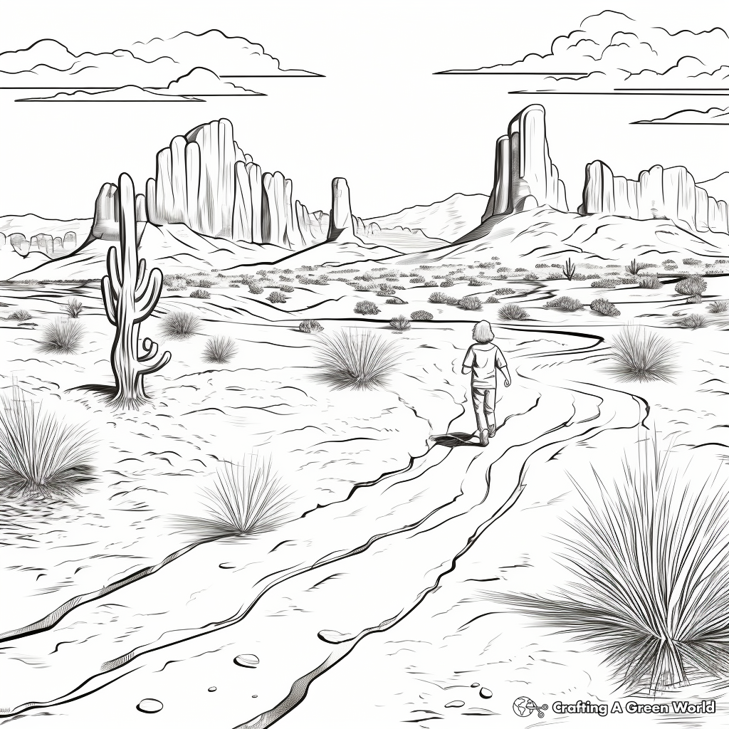 Southwest USA Desert Scenes Coloring Pages 2