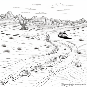 Southwest USA Desert Scenes Coloring Pages 3