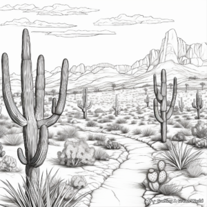 Southwest USA Desert Scenes Coloring Pages 4