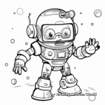 Space Robot Explorers Coloring Pages 3