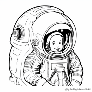 Space Shuttle Crew Helmet Coloring Pages 3