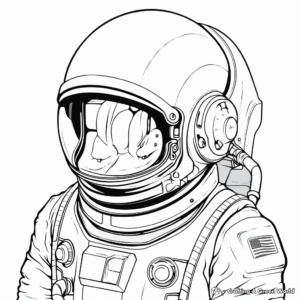 Space Shuttle Crew Helmet Coloring Pages 4