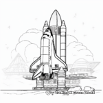 Space Shuttle Themed Coloring Pages for Adults 2