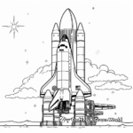 Space Shuttle Themed Coloring Pages for Adults 3