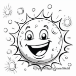 Space Themed Fireball Coloring Pages 4