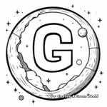Space-Themed Letter G Coloring Pages for Toddlers 4