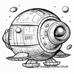 Spacecraft Exploring Sun and Moon Coloring Pages 2