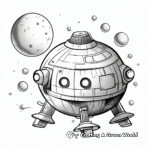 Spacecraft Exploring Sun and Moon Coloring Pages 4