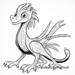 Sparkling Deinonychus: Glitter-effect Coloring Pages 3