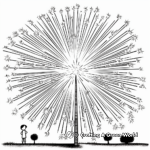 Sparkling Roman Candle Fireworks Coloring Pages 2