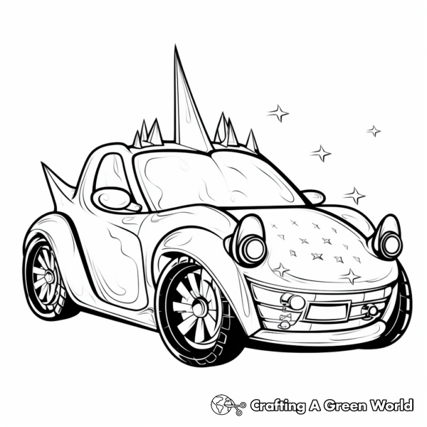 Unicorn Car Coloring Pages - Free & Printable!