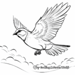 Sparrow in Flight: Sky-Scene Coloring Pages 3